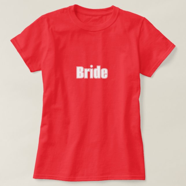 T-Shirt Vermelho Bride (Frente do Design)