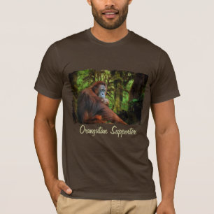 T-shirt vermelho da arte dos animais selvagens do