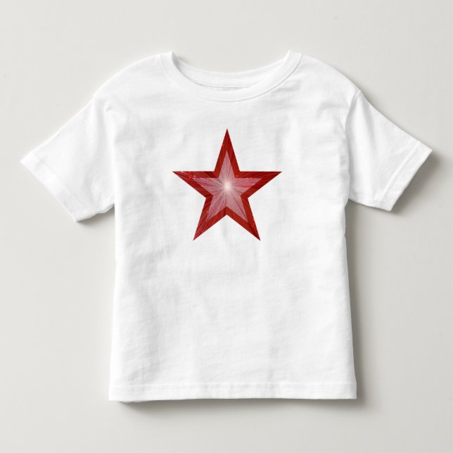 T-shirt vermelho da criança da estrela (Frente)