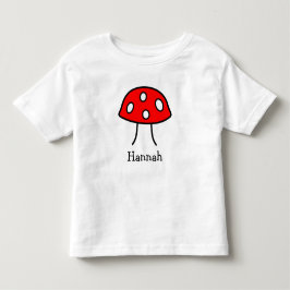 T-shirt vermelho da criança do cogumelo