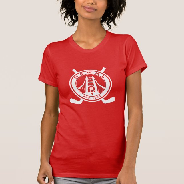 T-shirt vermelho da divisão (Frente)