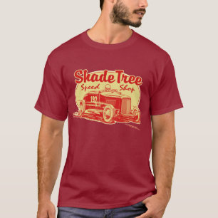 T-shirt Vermelho da loja da velocidade da árvore de