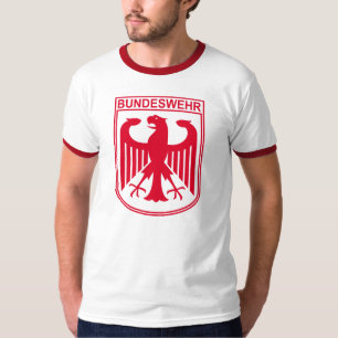 T-shirt vermelho de Bundeswehr