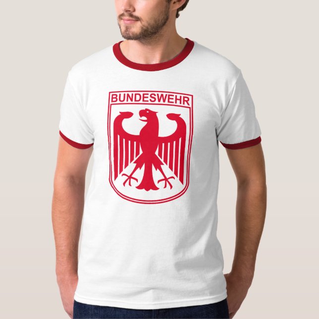 T-shirt vermelho de Bundeswehr (Frente)