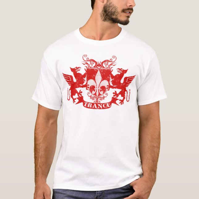 T-shirt Vermelho de Griffons do Trance (Frente)
