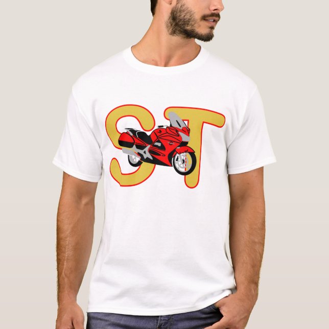 T-shirt Vermelho de Honda ST1300 (Frente)