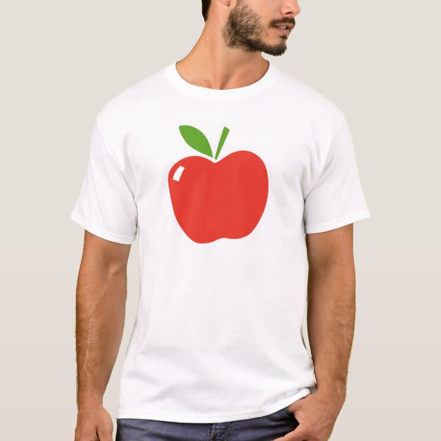 t-shirt vermelho delicioso doce da maçã (Frente)