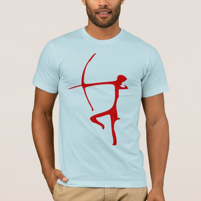 T-shirt vermelho do arqueiro (Frente)