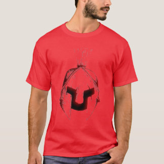 T-shirt vermelho do capacete de SPARTANWARE