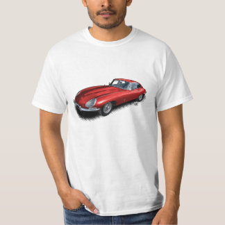 T-shirt vermelho do carro de esportes do vintage
