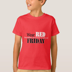 T-shirt Vermelho do desgaste em sexta-feira