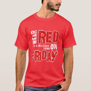 T-shirt Vermelho do desgaste em sexta-feira