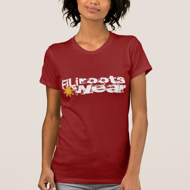 T-shirt vermelho do filirootswear (Frente)