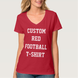 T-SHIRT VERMELHO do FUTEBOL das mulheres
