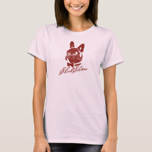 T-shirt Vermelho do logotipo do vintage de CHIEN do CLUBE