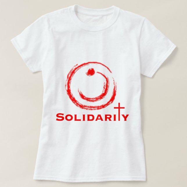 T-shirt Vermelho do Solidariedade Nazarense (Frente do Design)