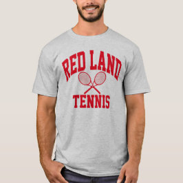 T-shirt vermelho do tênis da terra