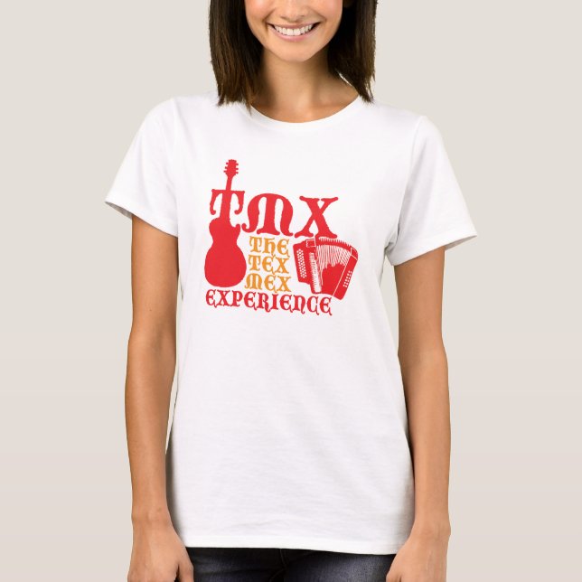 T-shirt vermelho do TMX das mulheres (Frente)