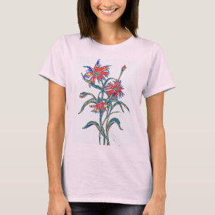 T-shirt vermelho dos Cornflowers