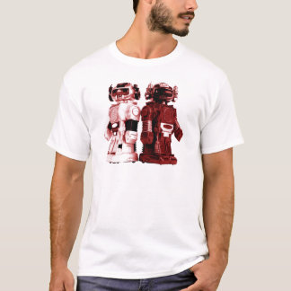 t-shirt vermelho dos robôs