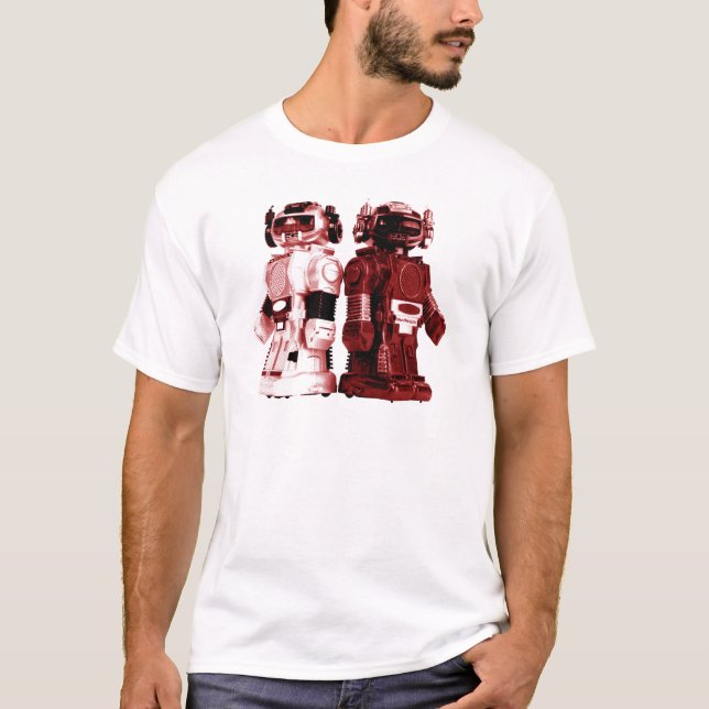 t-shirt vermelho dos robôs (Frente)