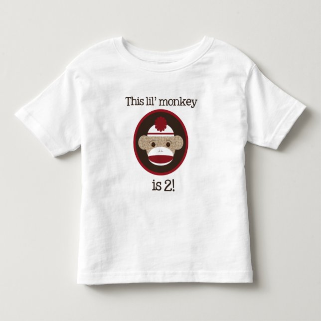 T-shirt Vermelho e macaco da peúga de Brown: Segundo T do (Frente)