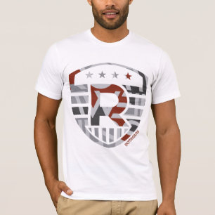 T-shirt Vermelho grande - homens - branco