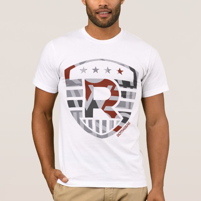 T-shirt Vermelho grande - homens - branco (Frente)