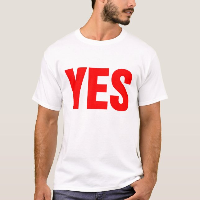 T-shirt Vermelho grande SIM (Frente)