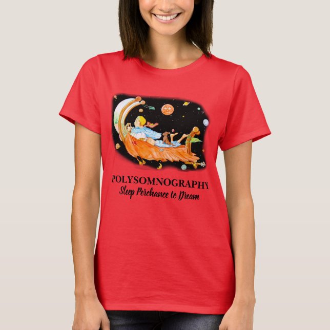 T-Shirt Vermelho POLYSOMNOGRAPHY (Frente)