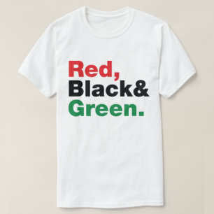 T-shirt Vermelho, preto & verde