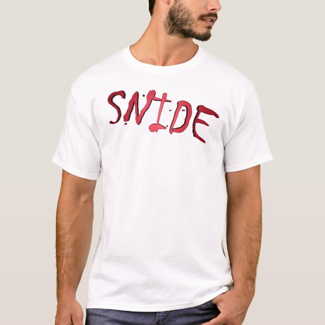 T-shirt vermelho Snide do logotipo (Frente)