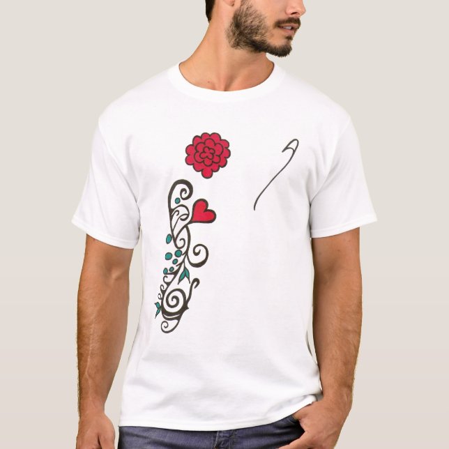 T-shirt vermelho/verde (Frente)