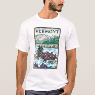 T-shirt VermontRiver que transporta a cena