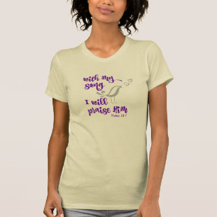 T-shirt Verso da bíblia da canção e do elogio