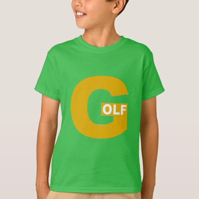  T-shirt vert trèfle  Enfants  DESIGN  GOLF  (Frente)