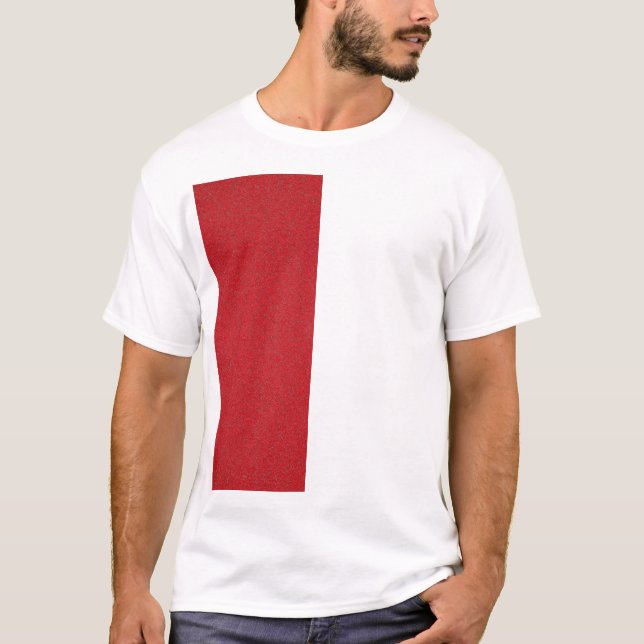 T-Shirt Vertical Red Noise Accent - Personalizável (Frente)