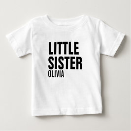 T-shirt Vestido de bebê sem mangas Little Sister Custom