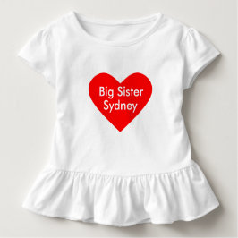 T-shirt Vestido de Irmã Mais Velha Personalizado com Nome