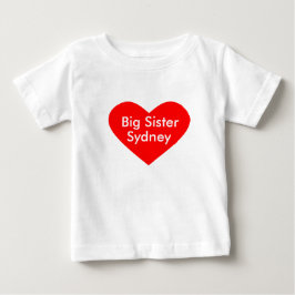 T-shirt Vestido de Irmã Mais Velha Personalizado com Nome