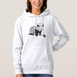 T-shirt Vestido engraçado da doninha do melómano