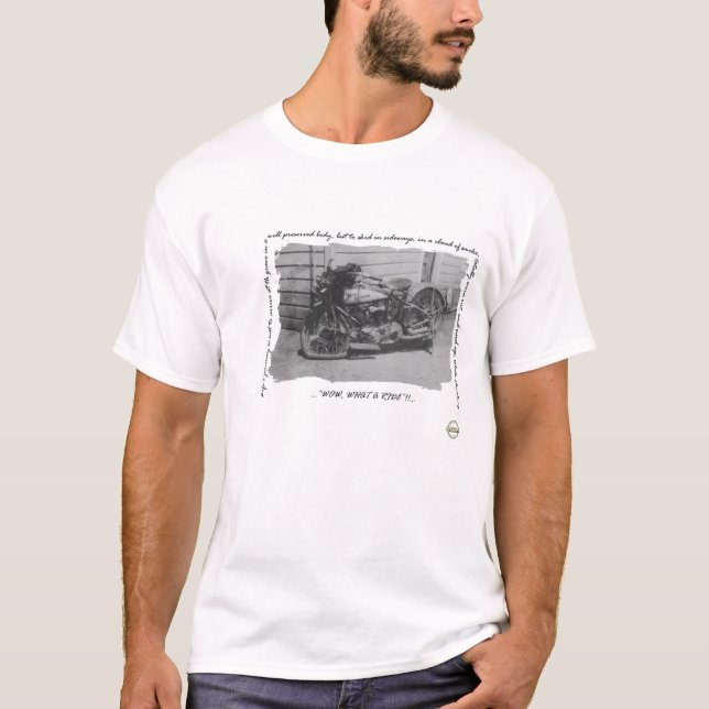 T-shirt "vestido para fora & usado acima! " (Frente)