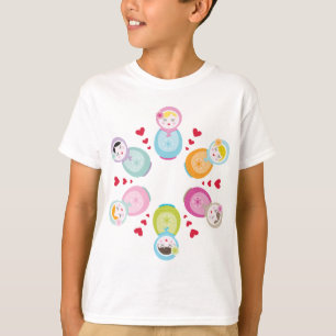 T-shirt VESTUÁRIO: bonecas de babushka - mandala