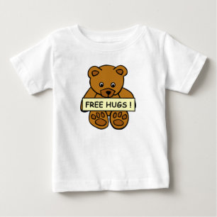 T-shirt Vestuário de bebê Ursinho Free Hugs