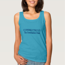 T-shirt Vestuário de texto personalizado CONNECTICUT