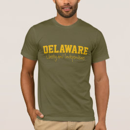 T-shirt Vestuário de texto personalizado DELAWARE