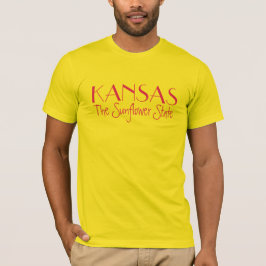 T-shirt Vestuário de texto personalizado do KANSAS