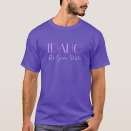 T-shirt Vestuário de texto personalizado IDAHO