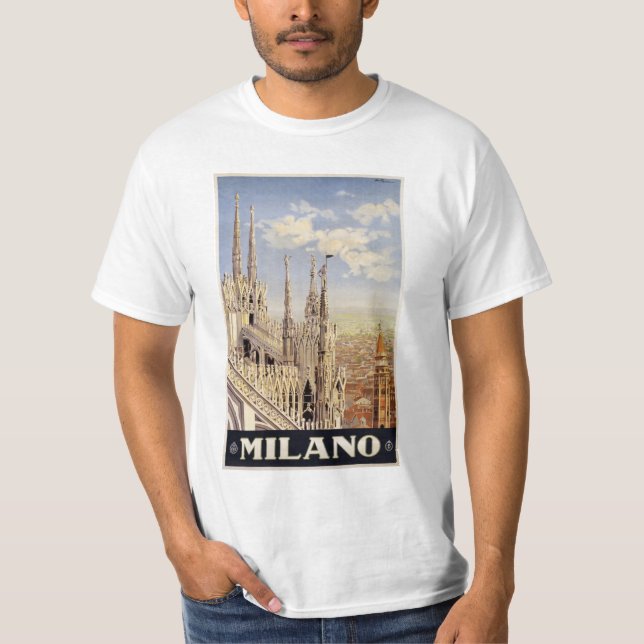 T-shirt Vestuário do Milano (Milão) Itália (Frente)