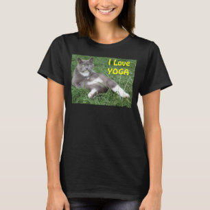 T-shirt Vestuário Mulheres Cat I Love Yoga